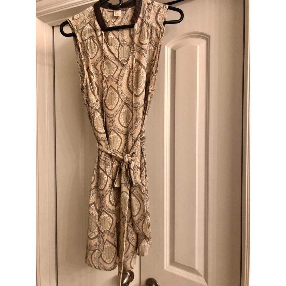 Neutral Colored Patterned Dress